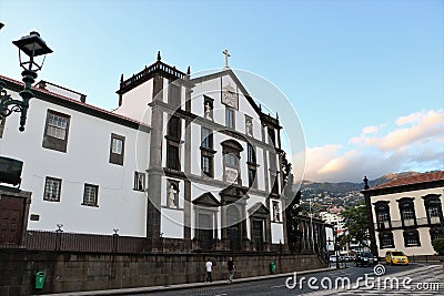 Colegio`s church Saint John the Evangelist in Funchal, Madeira Editorial Stock Photo