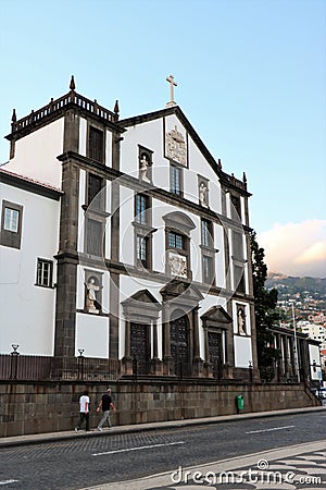 Colegio`s church Saint John the Evangelist in Funchal, Madeira Editorial Stock Photo