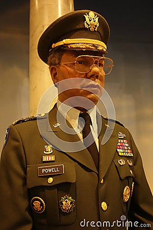 Colin Powell Wax Figure Editorial Stock Photo