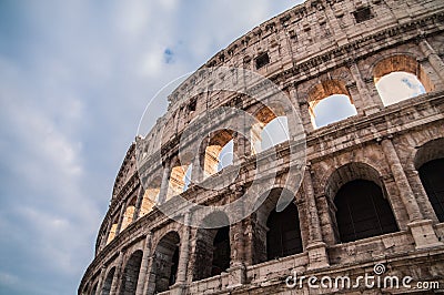 Coliseum arena in Rome, amphitheater in Rome capital, Italy Stock Photo