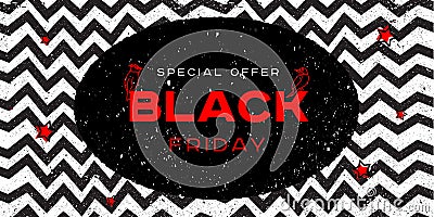 Coll geometric poster for black friday sale Vector Illustration