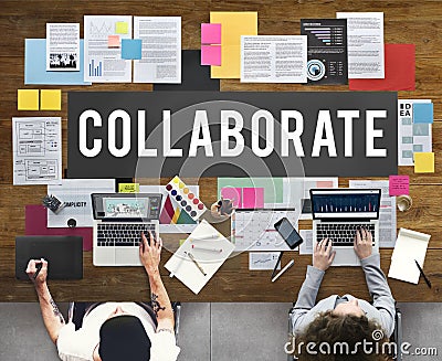 Collaborate Agreement Cooperation Partners Concept Stock Photo