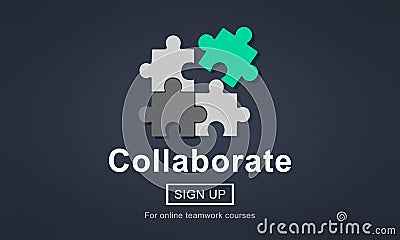 Collaborate Join Partnership Support Togetherness Concept Stock Photo