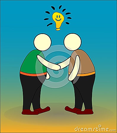 Collaboration business and handshake icon Vector Illustration
