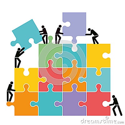 Collaboration and connection Vector Illustration