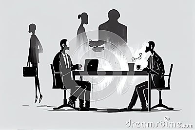 Collaborative Business Meeting - generated with AI Stock Photo