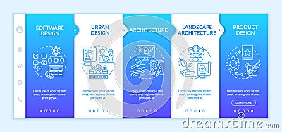 Collaborative design application fields onboarding vector template Vector Illustration