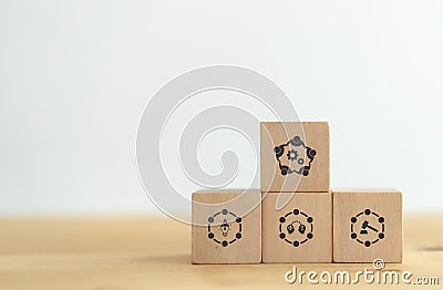 Collaborative working concept. Build collaborative teams in the workplace. Stock Photo