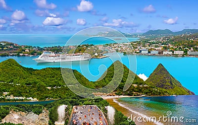 Beautiful Saint Lucia, Caribbean Islands Stock Photo