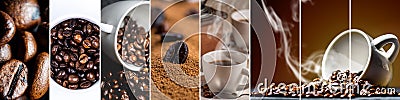 Collage of coffee Stock Photo