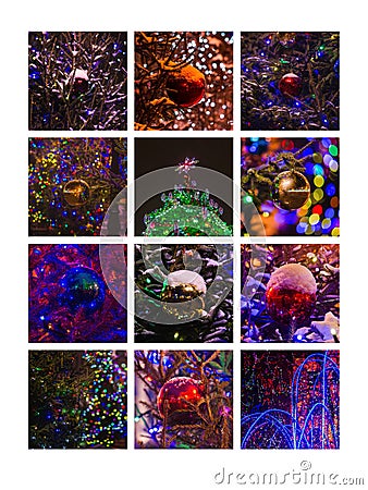 Collage December Stock Photo