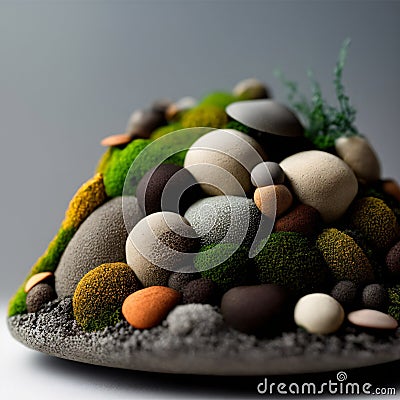 A collage of different natural Earth textures mixed in beautiful abstract background, Generative AI Stock Photo