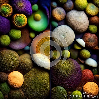 A collage of different natural Earth textures mixed in beautiful abstract background, Generative AI Stock Photo