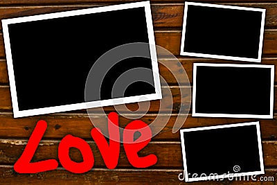 Collage, empty frames Stock Photo