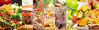 Collage of food products Stock Photo