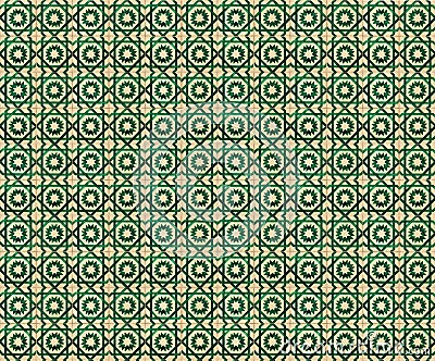 Collage of green pattern tiles in Portugal Stock Photo
