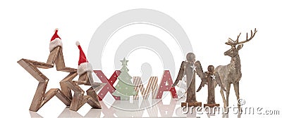 Collage image of different christmas decorations Stock Photo