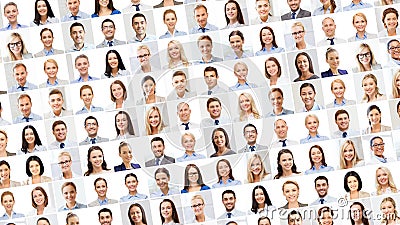 Collage with many business people portraits Stock Photo