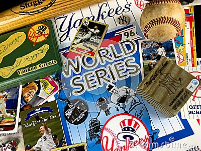 New York Yankee Collage Editorial Stock Photo