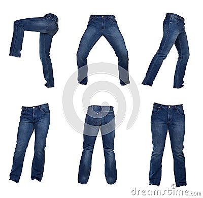 Collage of men jeans Stock Photo