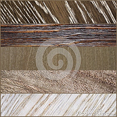 Collage of monochromatic beige and brown rectangles with different patterns Stock Photo