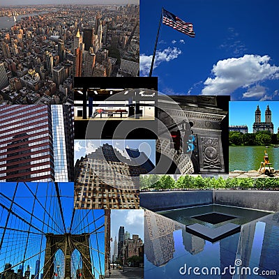 Collage of new york Editorial Stock Photo