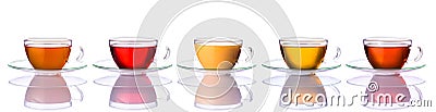 Collage of Tea Cups Stock Photo