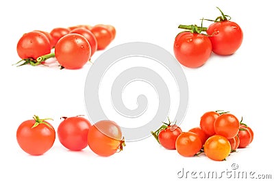 Collage of tomatoes cherry Stock Photo