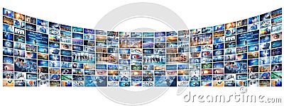 The collage of various business concepts Stock Photo