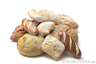 Various Types of Artisan Breads Stock Photo