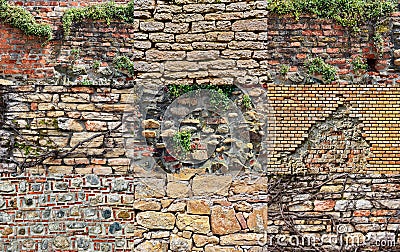 Collage with wall textures Stock Photo