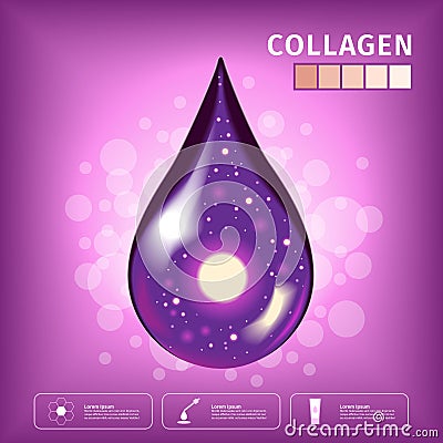 Collagen drop icon , collagen logo Stock Photo