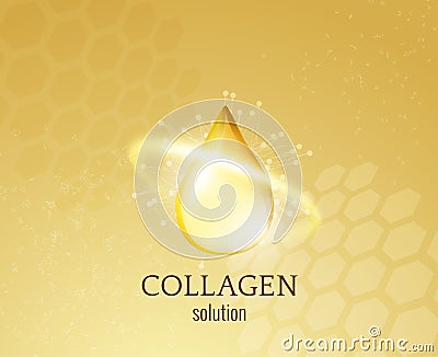 Collagen drop vector background. EPS10 Vector Illustration