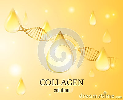 Collagen drop vector background. EPS10 Vector Illustration