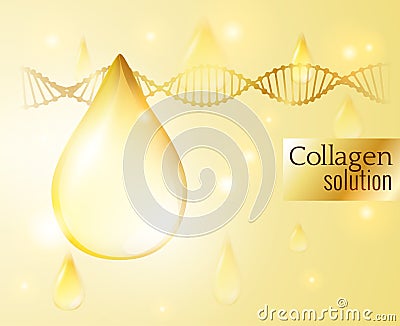 Collagen drop vector background. EPS10 Vector Illustration