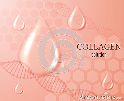 Collagen drop vector background. EPS10 Vector Illustration