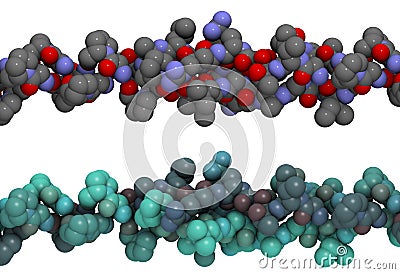 Collagen triple helix structure Stock Photo