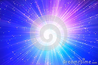 Collapse of supernova galaxy illustration background Cartoon Illustration