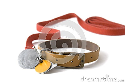 Collar with tags Stock Photo