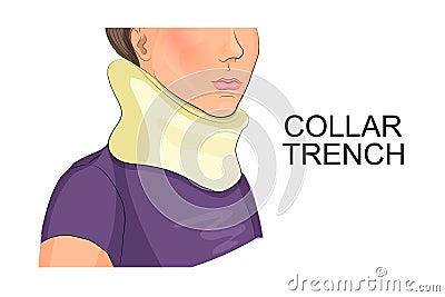 Collar trench Vector Illustration