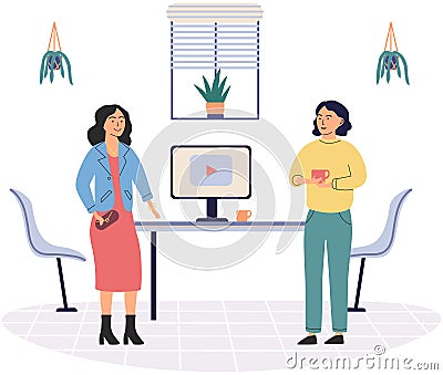 Colleagues. Colleagues in group setting can leverage their diverse skills and expertise to achieve collective success Vector Illustration
