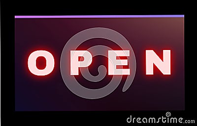 Open on sign. Stock Photo