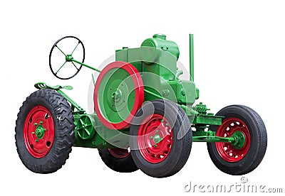 Collectible antique toy tractor Stock Photo