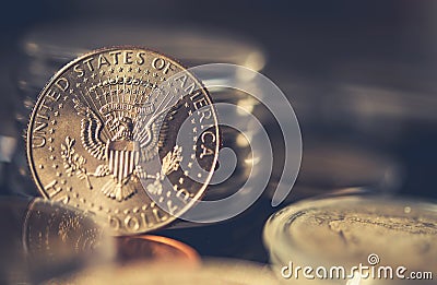 Collectible Half Dollar Coin Stock Photo