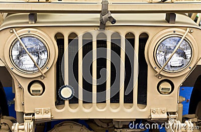 Collectible old ww2 jeep vehicle Stock Photo