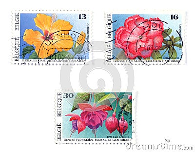 Collectible postage stamps Editorial Stock Photo