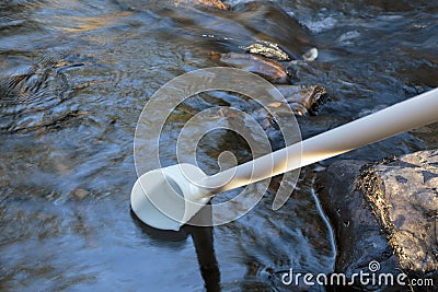 Collecting water sample Stock Photo