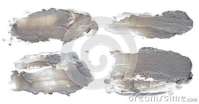 Collection of abstract acrylic brush strokes blots Stock Photo