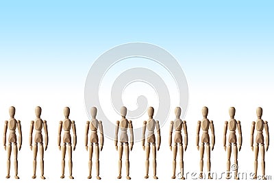 Collection of Artist mannequin Stock Photo