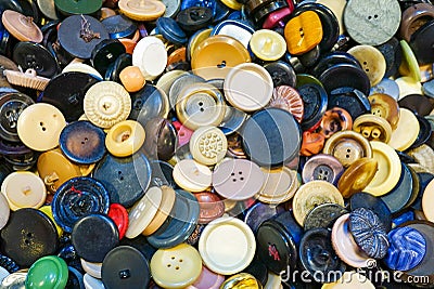A collection of an assortment of colorful buttons Stock Photo